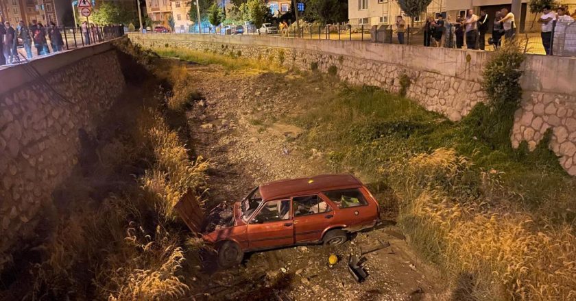 Çorum'da aracın dere yatağına düşmesi sonucu 3 kişi yaralandı