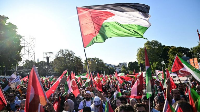 Ülkenin birçok yerinde Filistin'e destek yürüyüşü