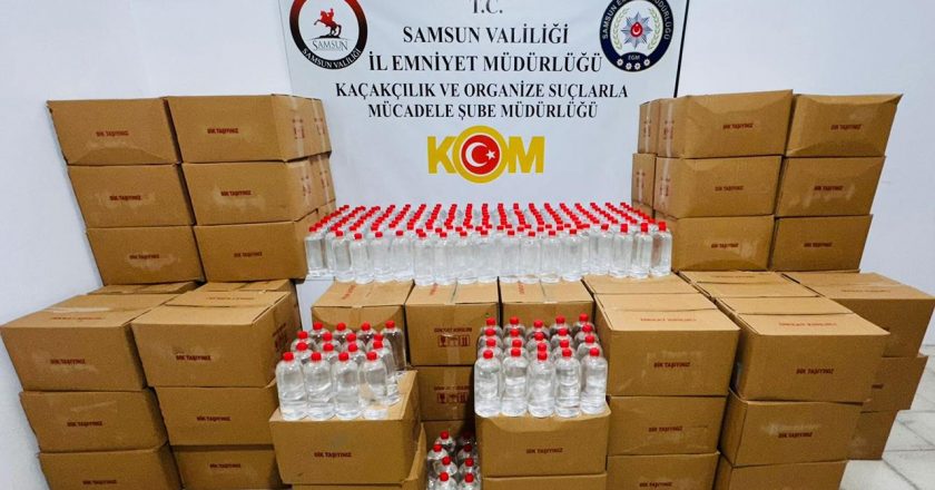 Samsun’da 1,2 ton etil alkol ele geçirildi