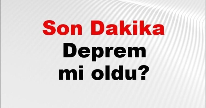 Muğla’da Deprem Meydana Geldi! Son Gelişmeler 25 Kasım 2025